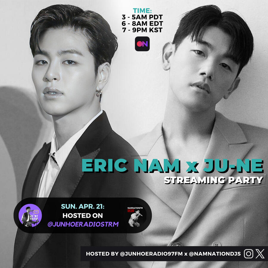 Eric Nam and JU-NE Stationhead Streaming Party