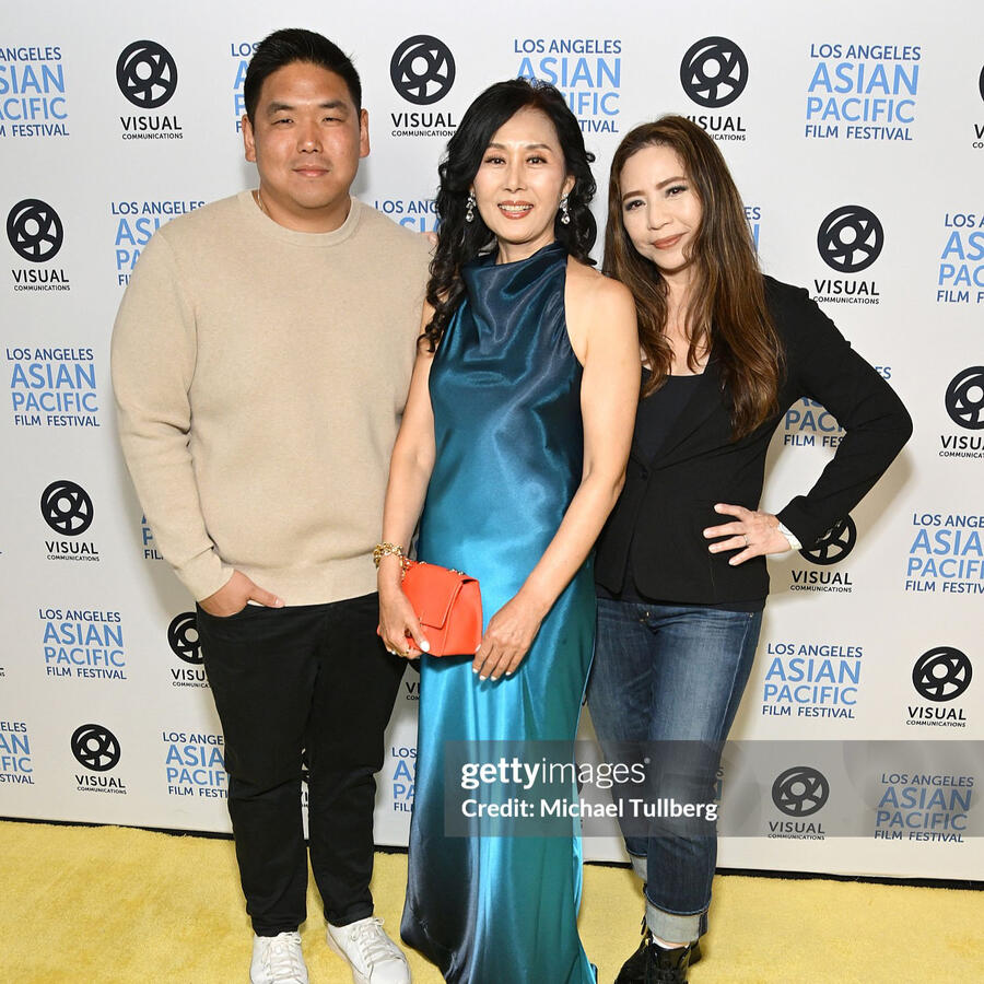 Director Jason Park, Producer Nina Yang Bongiovi, and Michelle Okkyung Lee at Los Angeles Asian Pacific Film Festival for Transplant movie