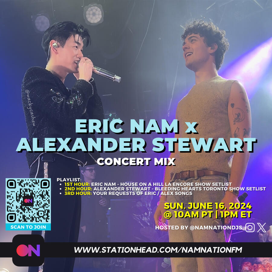 Eric Nam and Alexander Stewart Concert Mix Stationhead Streaming Party