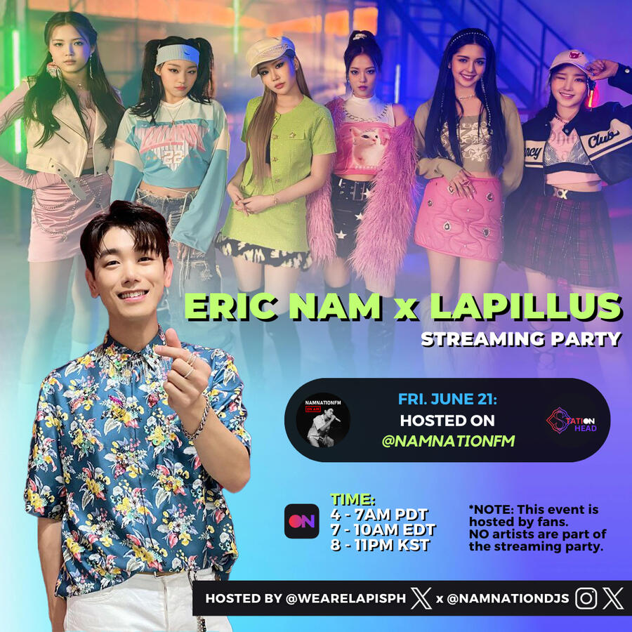 Eric Nam x Lapillus Streaming Party Eric Nam and Lapillus Stationhead Streaming Party