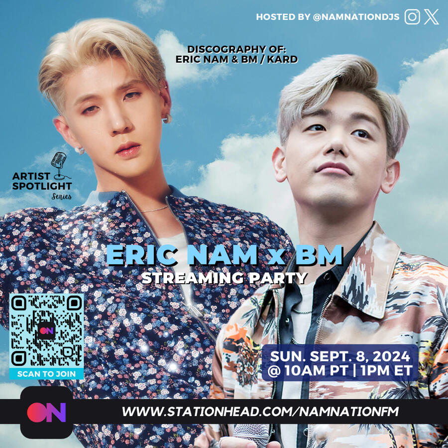 Eric Nam and BM from KARD Stationhead Streaming Party