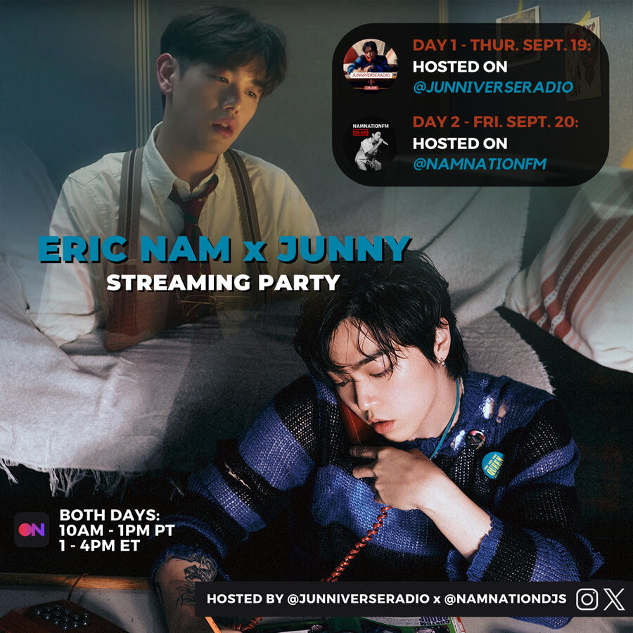 Eric Nam x JUNNY Streaming Party Eric Nam and JUNNY Stationhead Streaming Party