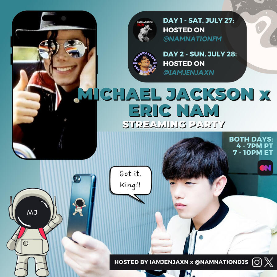 Eric Nam x Michael Jackson Streaming Party Eric Nam and Michael Jackson Stationhead Streaming Party