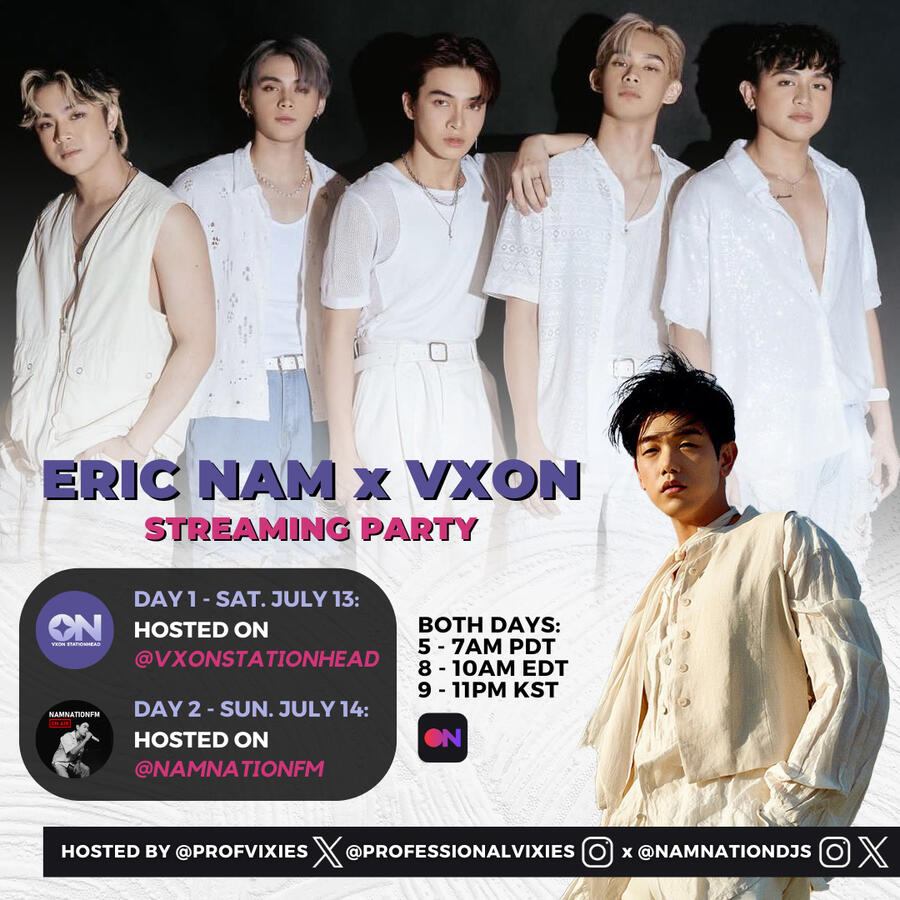 Eric Nam x VXON Streaming Party Eric Nam and VXON Stationhead Streaming Party