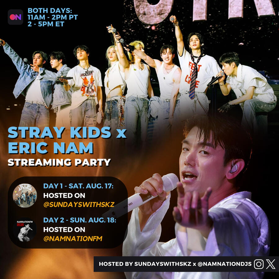 Eric Nam x Stray Kids Streaming Party Eric Nam and Stray Kids Stationhead Streaming Party