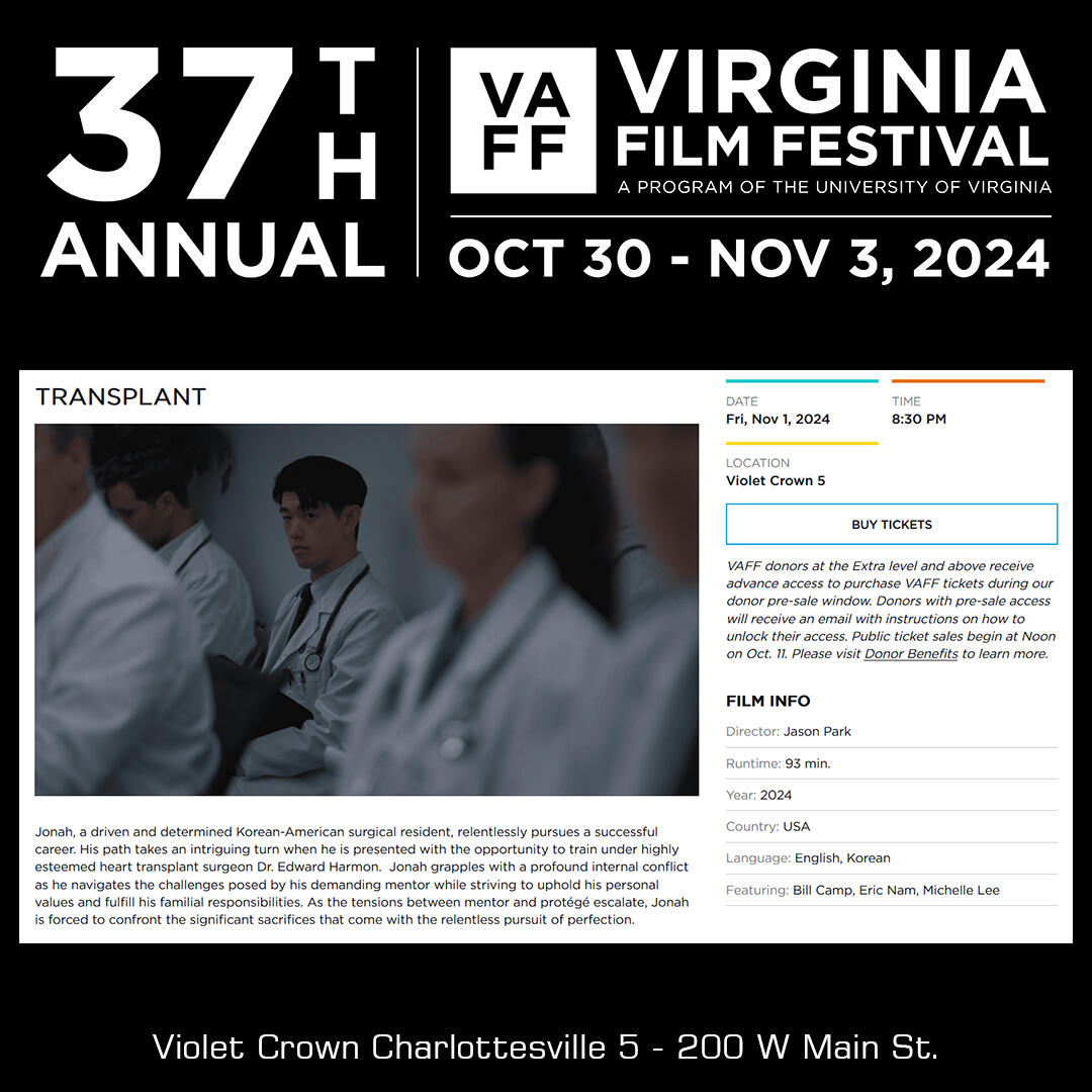 Transplant Movie Screenings Information on Transplant Movie Screenings at Film Festivals