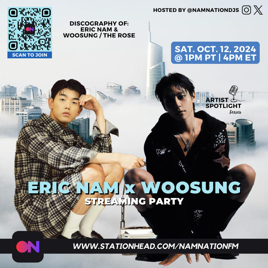 Eric Nam and Woosung from The Rose Stationhead Streaming Party