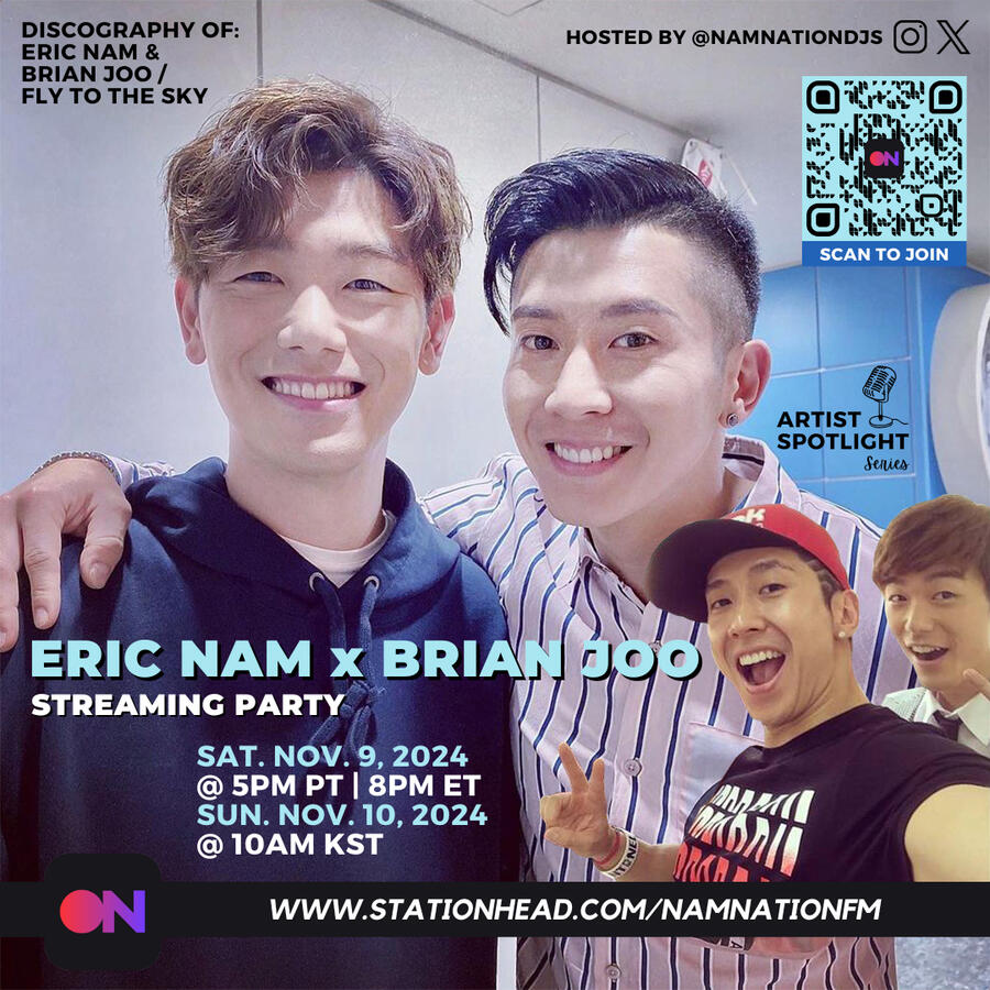 Eric Nam and Brian Joo from Fly to the Sky Stationhead Streaming Party