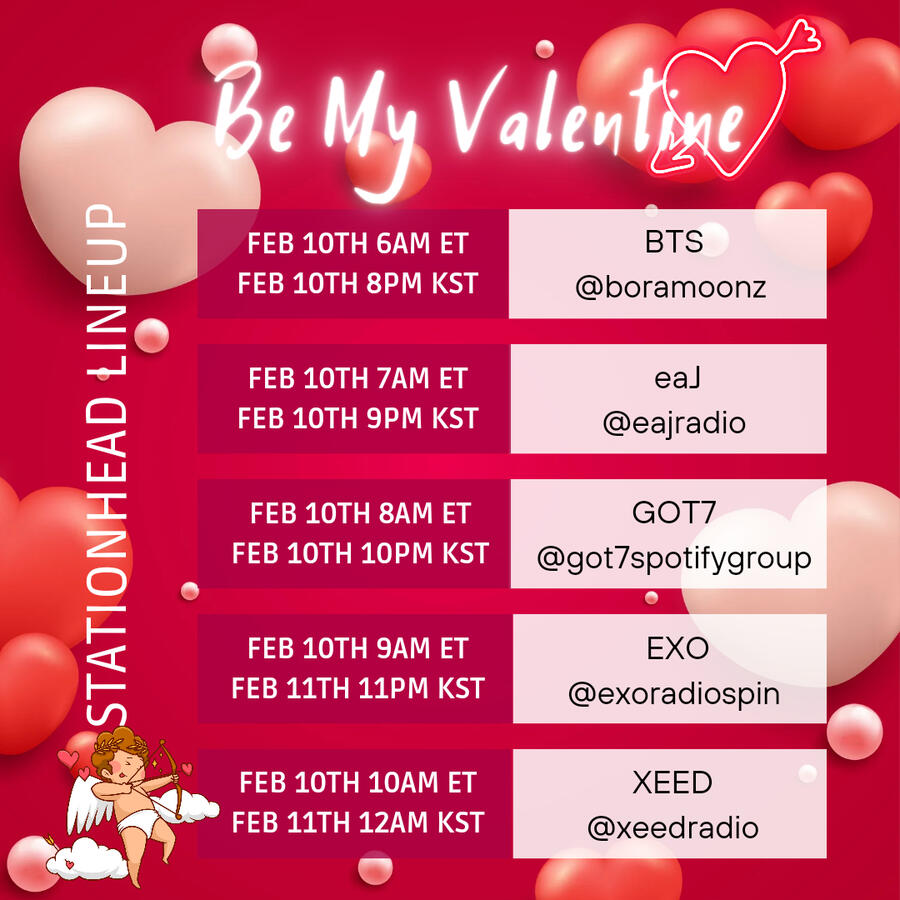 Valentine's Day Group Stations Event Line-up 1 on Stationhead