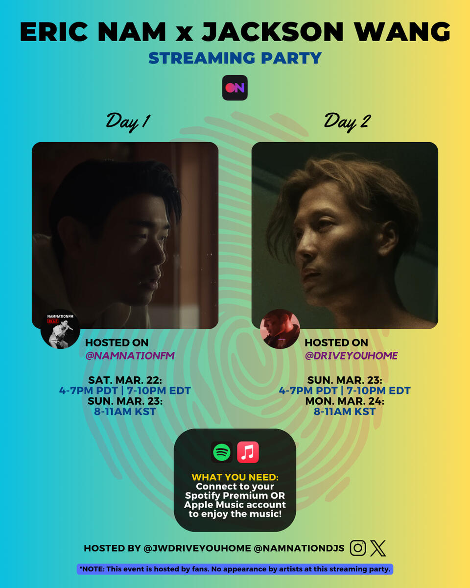 Eric Nam x Jackson Wang Streaming Party Eric Nam and Jackson Wang Stationhead Streaming Party