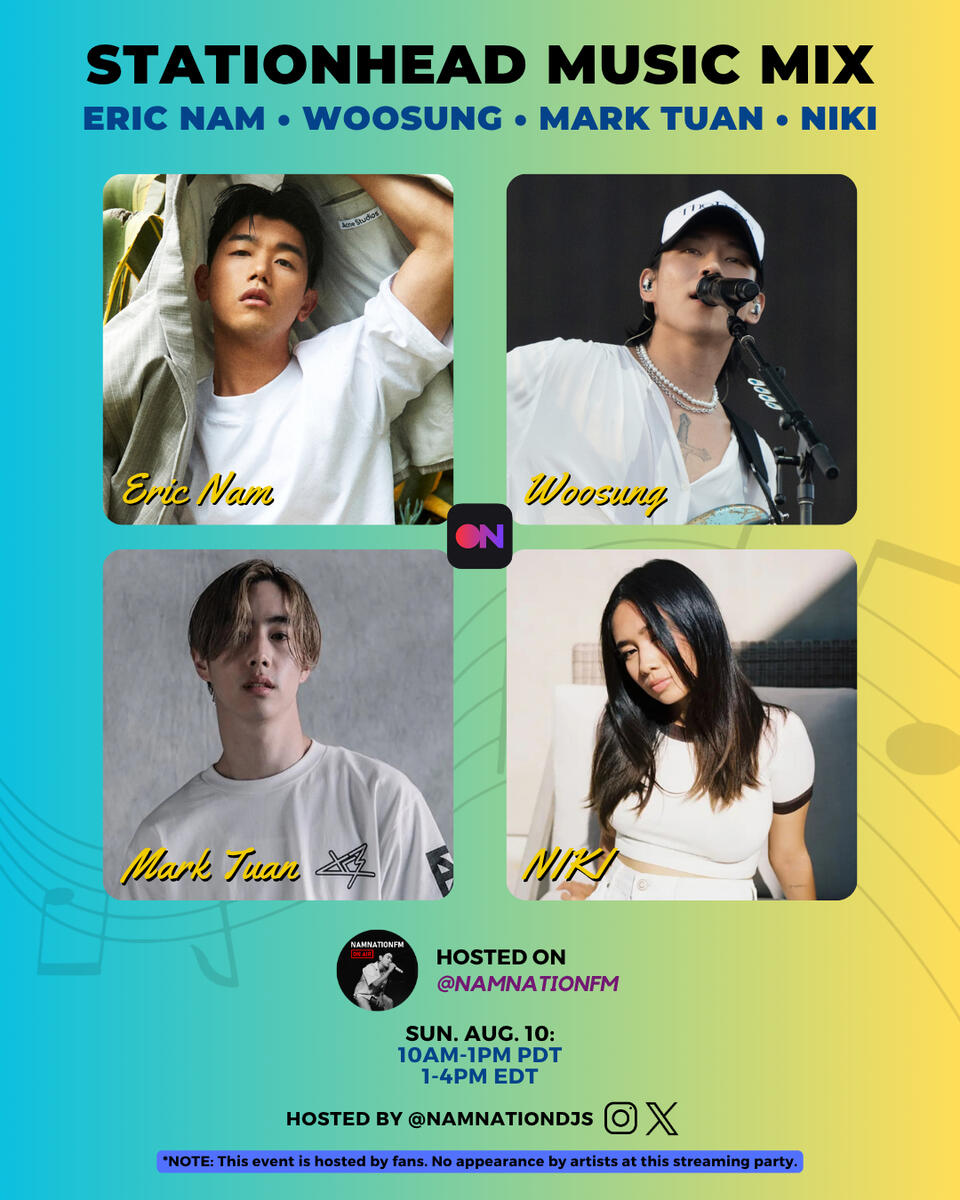 Eric Nam, Woosung, Mark Tuan, NIKI Stationhead Streaming Party