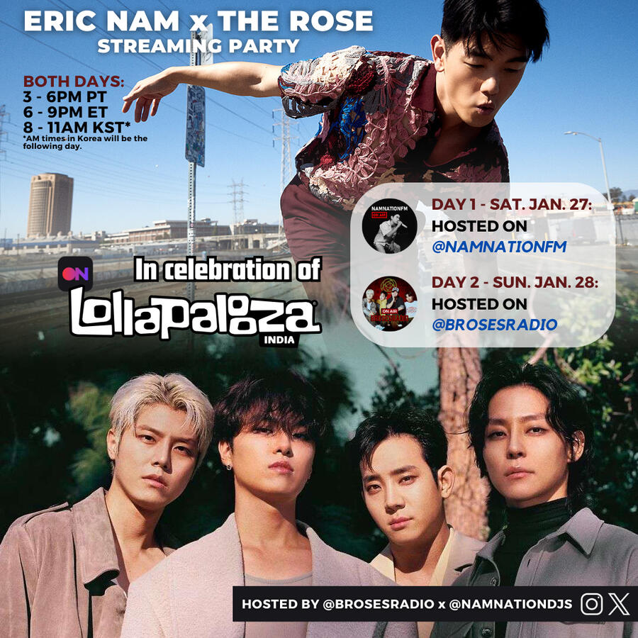 Eric Nam x The Rose Streaming Party Eric Nam and The Rose Stationhead Streaming Party