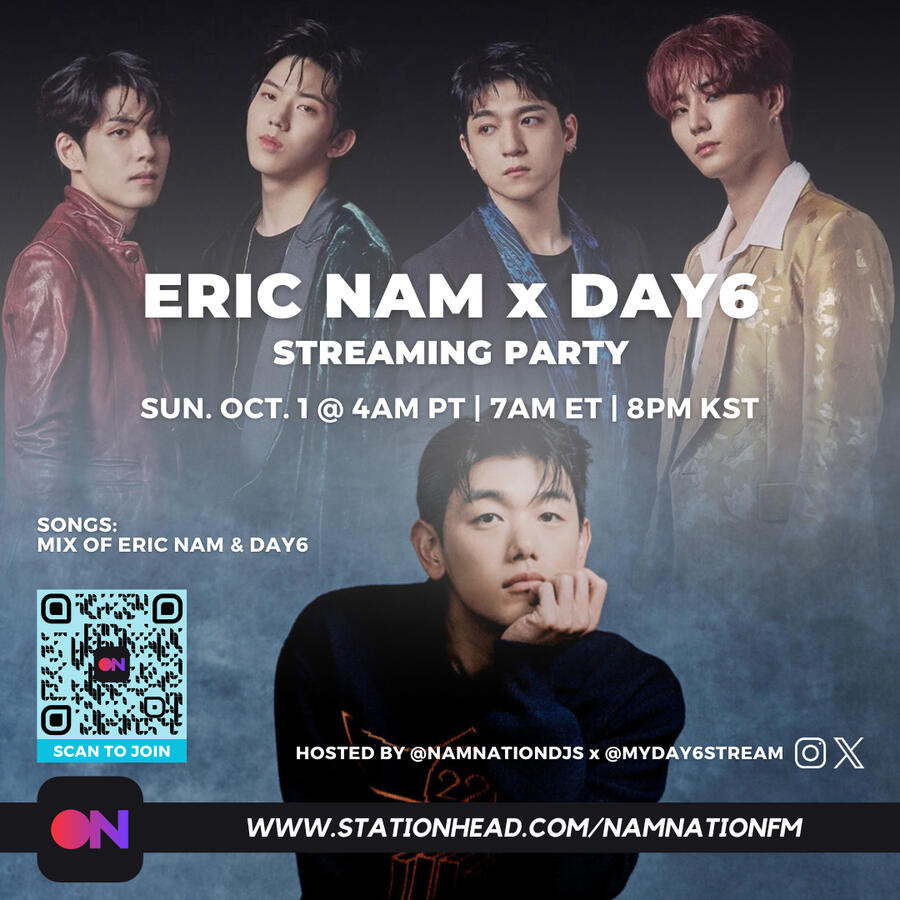 Eric Nam and DAY 6 Stationhead Streaming Party