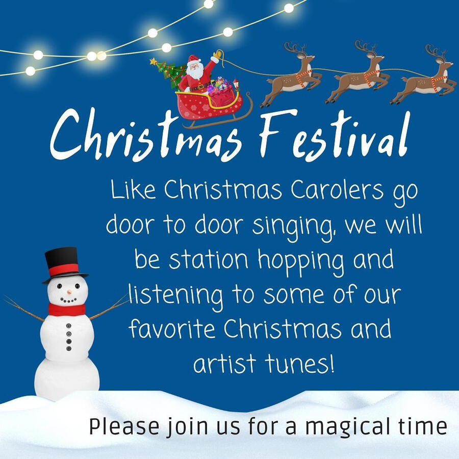 Christmas Festival Group Stations Event Line-up on Stationhead Christmas Festival Group Stations Event Line-up on Stationhead