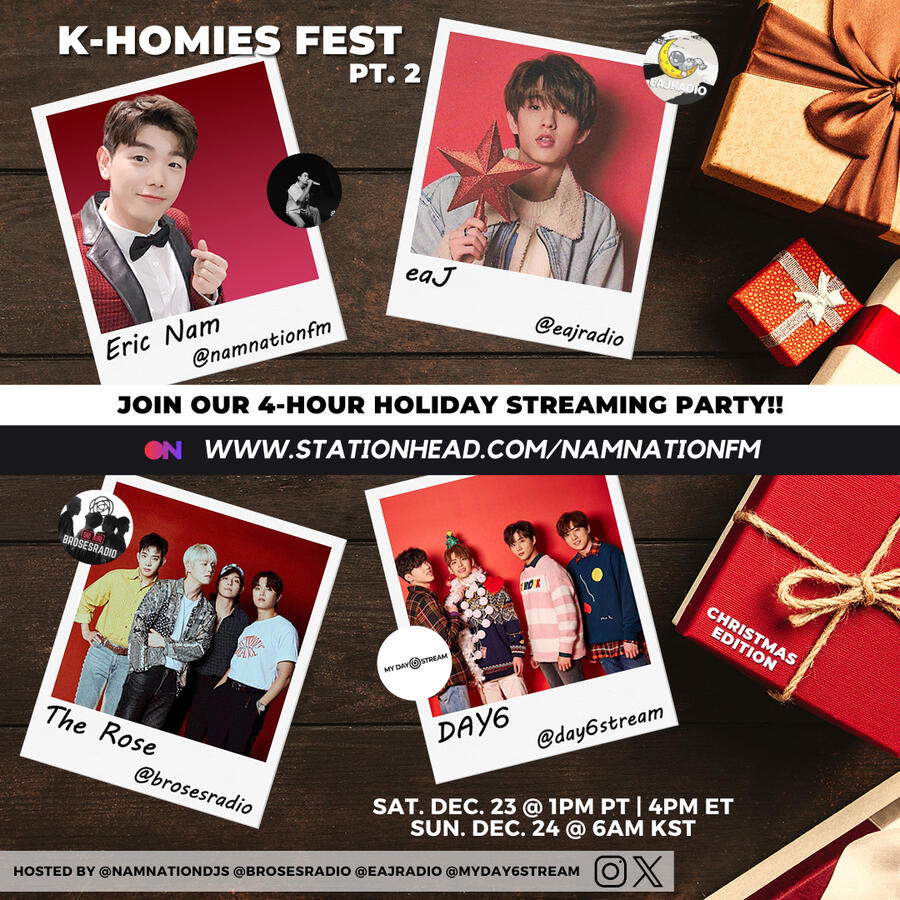 Eric Nam, eaJ, The Rose, and DAY 6 Stationhead Streaming Party - Christmas Edition