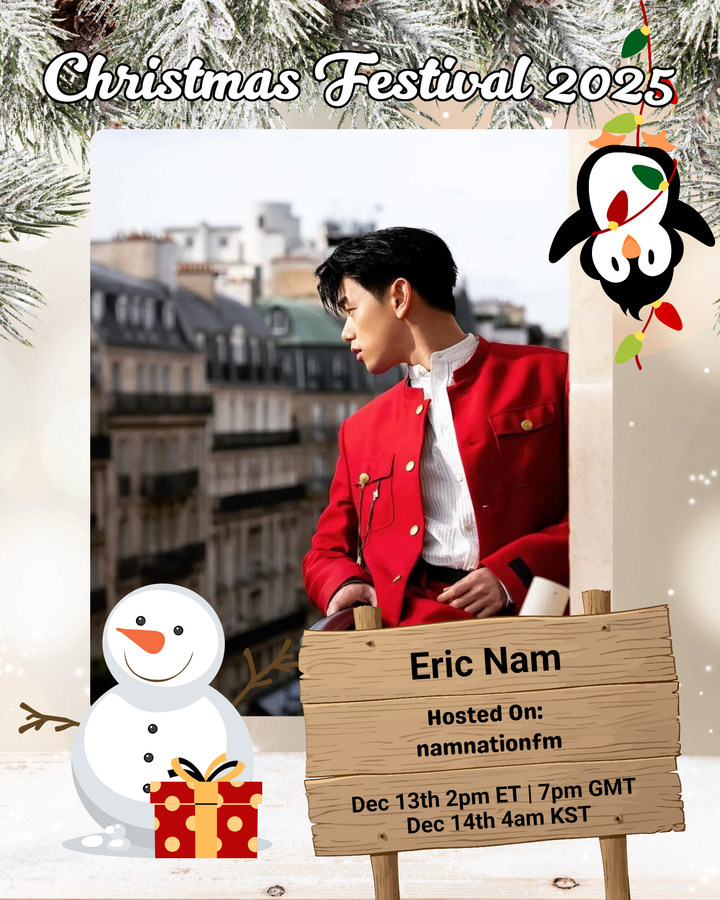 Christmas Festival Group Stations Event Line-up on Stationhead - Eric Nam
