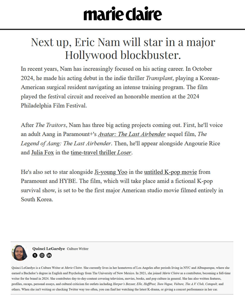 What to Know About The Traitors Season 4 Breakout Star Eric Nam What to Know About The Traitors Season 4 Breakout Star Eric Nam