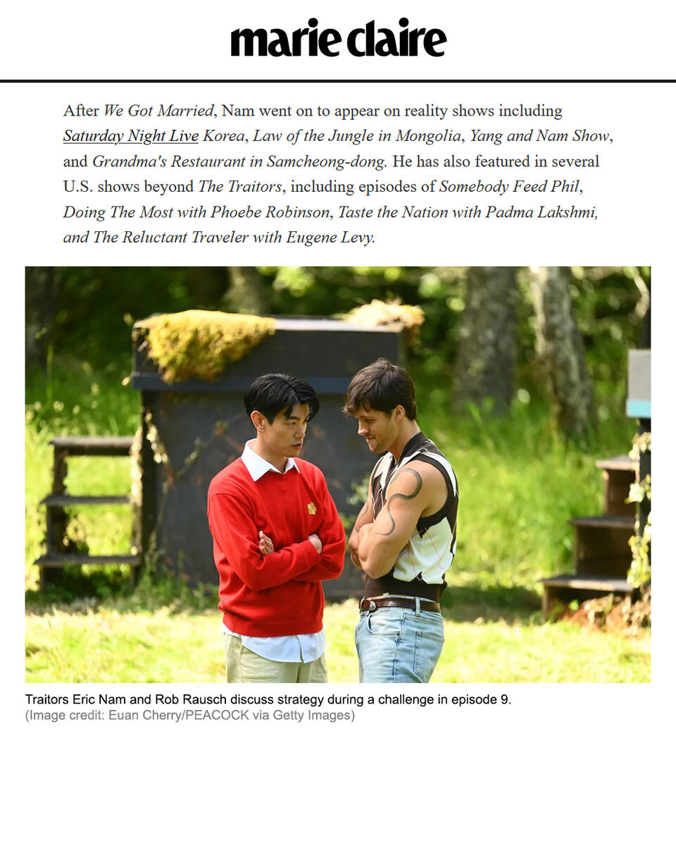 What to Know About The Traitors Season 4 Breakout Star Eric Nam