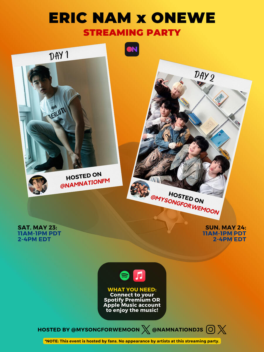 Eric Nam and ONEWE Stationhead Streaming Party