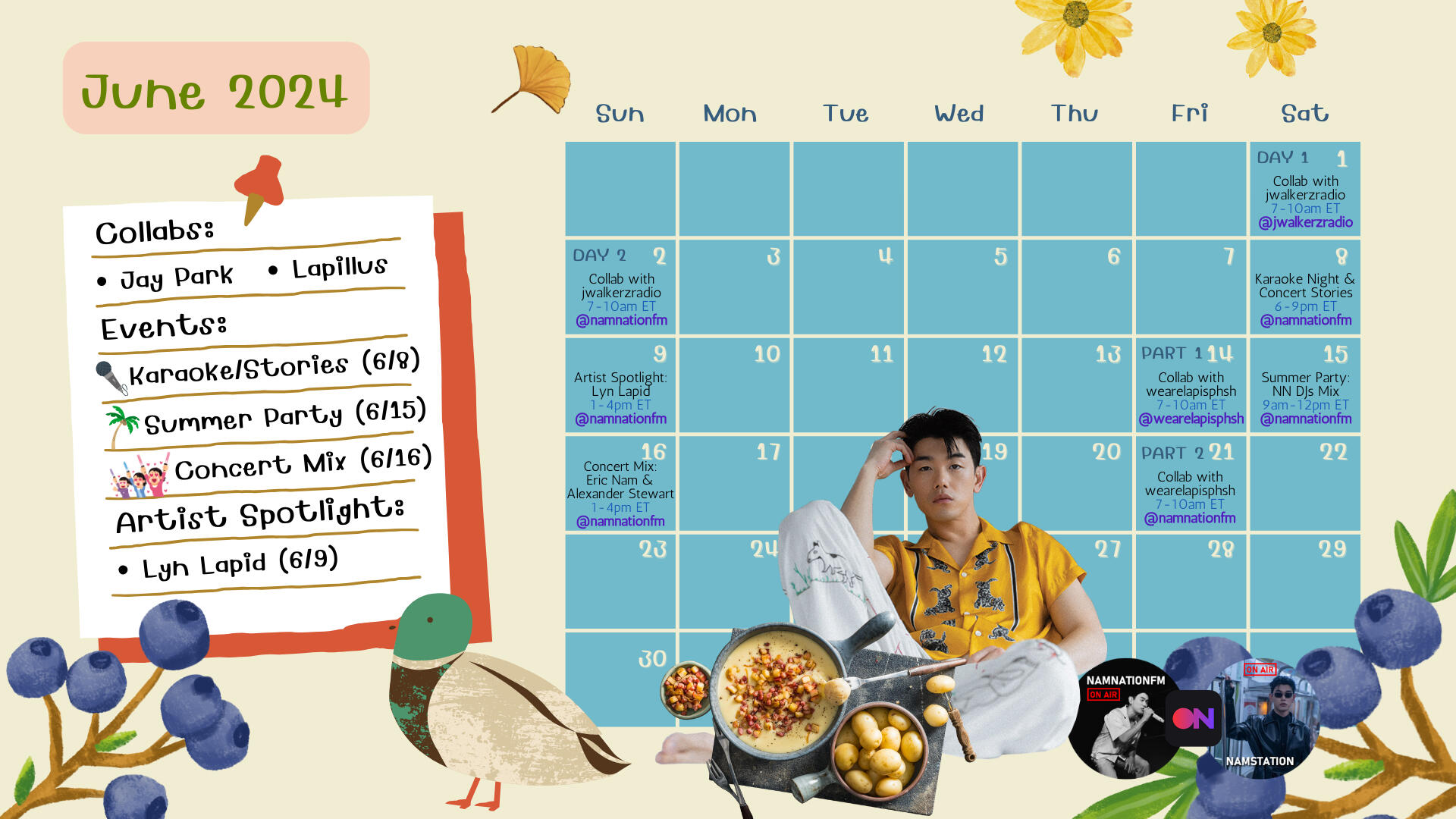June 2024 Calendar for Nam Nation Stationhead DJs