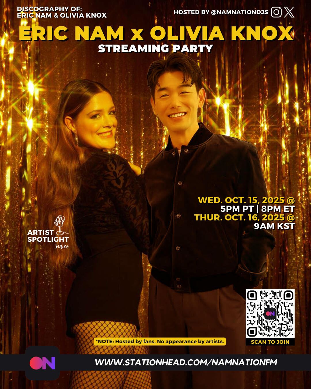 Eric Nam and Olivia Knox Stationhead Streaming Party