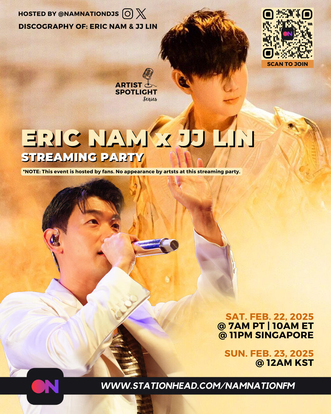 Eric Nam and JJ Lin Stationhead Streaming Party