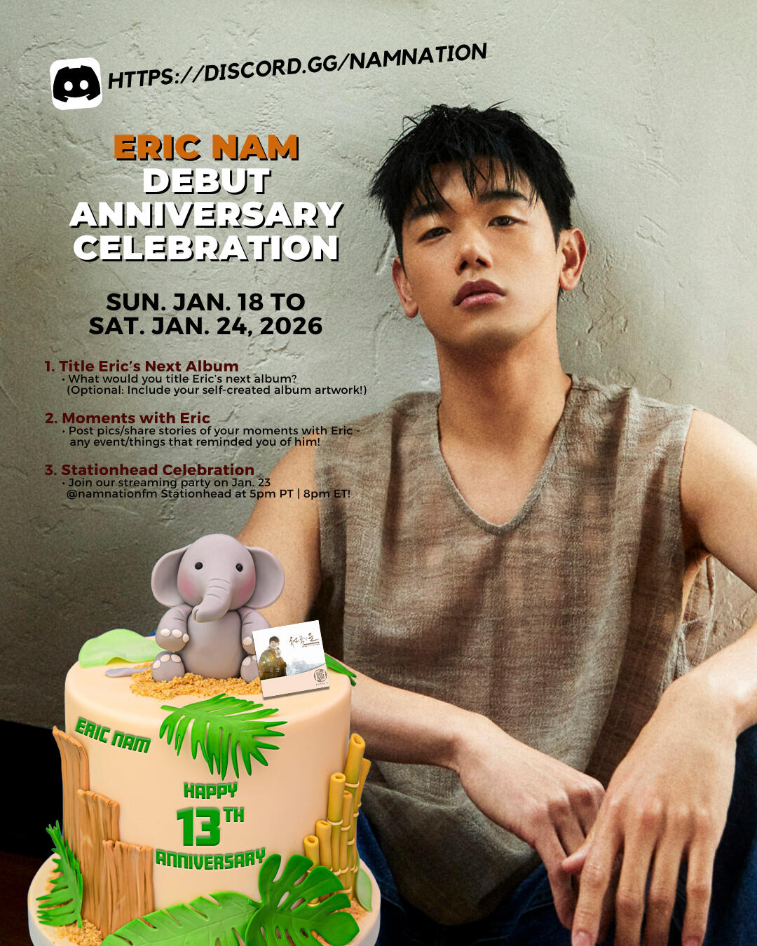 Eric Nam 13th Debut Anniversary Celebration